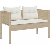  Sjedeća garnitura za vrt 6 kom. Bež i krema poliratan 84 x 45 x 35 cm | Shoptok.si