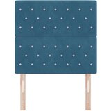 vidaXL vzglavje s kristalnimi gumbi tapecirano temno modro 100 cm žamet, vzglavje s kristalnimi gumbi tapecirano temno modro 200 cm žamet | Shoptok.si