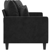  Kavč dvosed črn 140 cm žamet | Shoptok.si