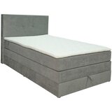 Hom`in BOXSPRING POSTELJA 120 cm x 200 cm , les, tekstil, leseni material siva u