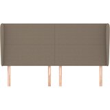  Uzglavlje s ušima smeđesivo 203x23x118/128 cm od tkanine | shoptok.hr