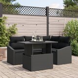 vidaXL 5-dijelni vrtni kauč set s jastučićima crni poli ratan | shoptok.hr