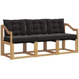 vidaXL Zunanja garnitura za sedenje z blazino 3 pcs Bela in črna, (5000279799) | Shoptok.si