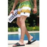 Madmext Swim Shorts - Green - Color block Cene