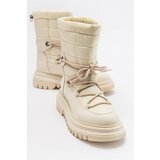 LuviShoes Women's Weld Beige Skin Snow Boots Cene