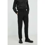 Bruuns Bazaar Hlače Karlsus Basic Pants moške, črna barva