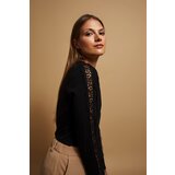 Marisse Black Blouse With Lace On The Sleeves | Shoptok.si
