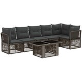  Sjedeća garnitura za vrt 7 kom. Siva poliratan 100 x 55 x 73 cm | shoptok.hr