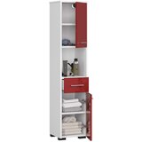 AKORD KOPALNIŠKA OMARA FIN STOLP 30 2D 1SZ 1W 140cm PK RDEČA SJAJNA, (21714019) | Shoptok.si