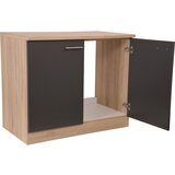 RESPEKTA Spodnja Omarica Za Korito Merle, Barva Hrasta, Siva | Shoptok.si