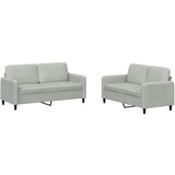  2-dijelni set sofa s jastucima svjetlosivi baršunasti | shoptok.hr