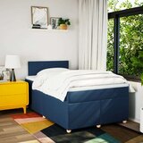  Krevet s oprugama i madracem plavi 120 x 200 cm od tkanine | shoptok.hr