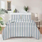 Pamučno satenska posteljina Stripes blue MC univ