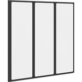 Tuš paravan Crna 120 x 2 x 117 cm Aluminij i PP | shoptok.hr