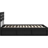  Krevetna konstrukcija Crna 120 x 200 cm Čvrsto borovo drvo | shoptok.hr