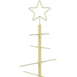  Metalna božićna jelka KUOPIO 150 cm Čelik Zlatno - 150 cm Zlatno bez LED svjetala | shoptok.hr