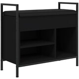 Maison Chic Klop za čevlje - Sedež za čevlje črna 65,5x32x57,5 cm inženirski les, (21777422) Cene