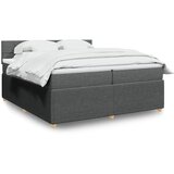 Krevet s oprugama i madracem tamnosivi 200 x 200 cm od tkanine | shoptok.hr