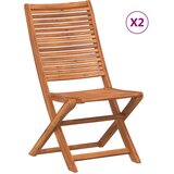 vidaXL Zložljivi jedilni stoli 2 kosa trden akacijev les | Shoptok.si