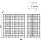  Gabion s žicom debljine 3 5 mm i mrežom 5x5 cm 750x30x150 cm - 30 cm 150 cm 750 cm | shoptok.hr