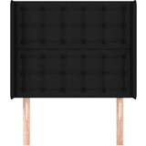  Uzglavlje s ušima crni 103x16x118/128 cm od tkanine | shoptok.hr