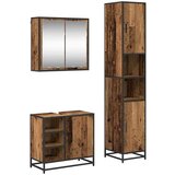 Set namještaja za kupaonicu 3 pcs Staro drvo 65 x 33 x 60 cm | shoptok.hr