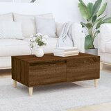 The Living Store Klubska mizica rjav hrast 90x50x36,5 cm inženirski les - Klubska Mizica, (21574628) | Shoptok.si