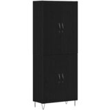  Highboard 2 pcs Crni hrast Inženjersko drvo i staklo | shoptok.hr