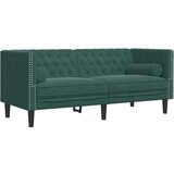 vidaXL Dvosjed Chesterfield s jastučićima tamnozeleni baršunasti Cijene