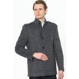 Dewberry PLT8378 MEN'S COAT-PATTERNED ANTHRACITE Cene