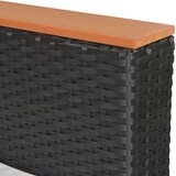 vidaXL 7-Dijelna vrtna garnitura od poliratana s jastucima crna | shoptok.hr