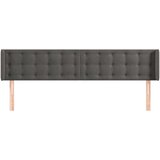  Vzglavje z ušesi temno sivo 163x16x78/88 cm žamet, (20793487) | Shoptok.si