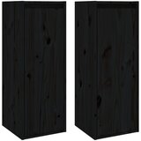 Furnova Stenska omarica 2 kosa črna 30x30x80 cm trdna borovina, (21950106) | Shoptok.si