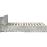  Okvir kreveta s pohranom Betonska siva 150 x 200 cm - Betonska siva 150 x200 cm bez središnje police | shoptok.hr