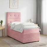  Boxspring krevet s madracem Ružičasta 90 x 190 cm Baršun | shoptok.hr