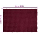  Lažni zec deka 4 pcs Bordeaux Crvena 150 x 220 cm Poliester | shoptok.hr