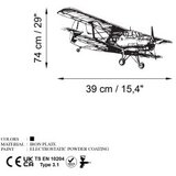 WALLXPERT dekorativni metalni zidni pribor aereo 1 3D avion | ePonuda.com