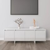TV ormarić visoki sjaj bijeli 120 x 30 x 40,5 cm od iverice | shoptok.hr