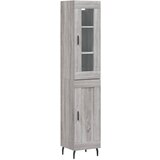 Maison Chic Visoka omara - Komoda - Predalnik siva sonoma 34,5x34x180 cm inženirski les, (21722223) | Shoptok.si
