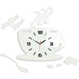  Moderne stenske ure COFFE TIME 3D WHITE NH045-white (stenske) Cene