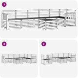  Set vanjskih sofa 7 kom. Prirodna Poliester | shoptok.hr