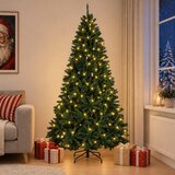  Umjetno božićno drvce s nogom 210 cm 300 LED lampica | shoptok.hr