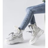 Gemre White-silver insulated snow boots Stringer | shoptok.hr