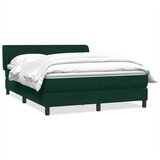 Box Spring krevet s madracem tamno zeleni 160x220 cm baršun Cene