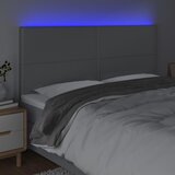  LED uzglavlje svjetlosivo 180x5x118/128 cm od tkanine | shoptok.hr