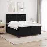 Boxspring krevet s madracem Crna 200 x 200 cm Baršun | shoptok.hr