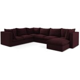 Makamii Bordo rdeča kotna sedežna garnitura (levi kot/v obliki črke "U") Manao – | Shoptok.si