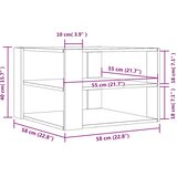  Stolić za kavu bijeli 58 x 58 x 40 cm od konstruiranog drva | shoptok.hr