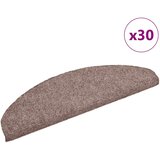  Prostirke za stepenice, samoljepljive, 30 kom. 65x21x4 cm, svijetlosmeđe, poluokrugle, velike | shoptok.hr