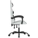  Okretna igraća stolica bijelo-crna od umjetne kože | shoptok.hr